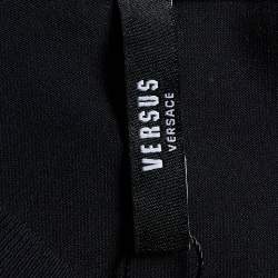 Versus Versace Black Sequined Jersey Camo Print T-Shirt XS