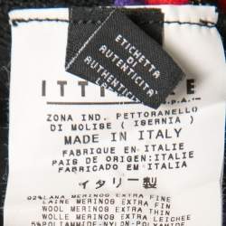 Pre Owned Versus Versace Multicolor Striped Knit Asymmetric Top M