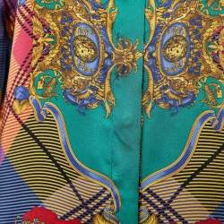 Versus Versace Multicolor Printed Silk Button Front Shirt M