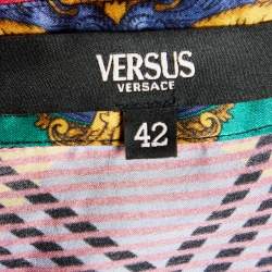 Versus Versace Multicolor Printed Silk Button Front Shirt M