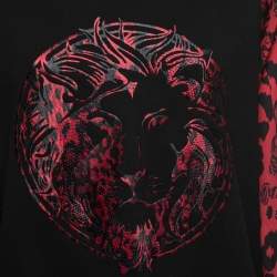 Versus Versace Black Knit Animal Motif Embroidered Jumper M