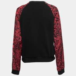 Versus Versace Black Knit Animal Motif Embroidered Jumper M