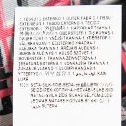 Pre Owned Versus Versace Pink & Grey Printed Silk Button Front Shirt M