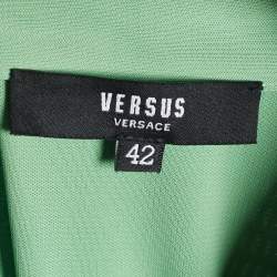 Versus Versace Green Jersey Knit Button Front Shirt M