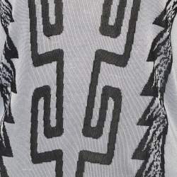 Pre Owned Versus Versace Monochrome Intarsia Knit Jumper M