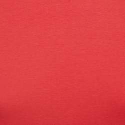 Pre Owned Versus Versace Red Cotton Logo Detailed High Neck T-Shirt XS