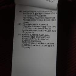 Pre Owned Versus Versace Black/Burgundy Ribbed Knit Logo Tape Bodycon Dress M