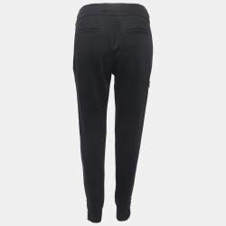 Versus Versace Black Logo Print Cotton Side Zip Detailed Joggers S