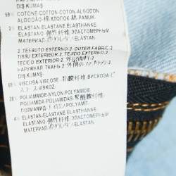 Pre Owned Versus Versace Blue Logo Print Denim & Crepe Sleeveless Mini Dress S