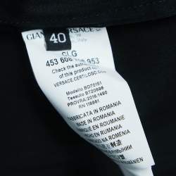 Versus Versace Black Stretch Cotton Trench Coat S