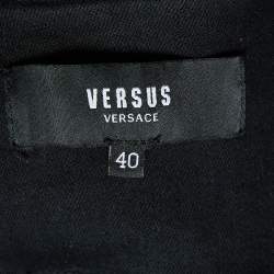 Versus Versace Black Denim Sequined Jacket S