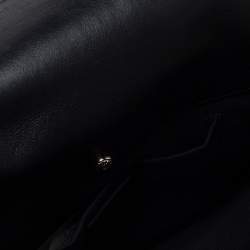 Versus Versace Black Python Effect Leather Chain Shoulder Bag