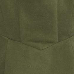 مملوكة مسبقًا فستان فيستيار دون وزو ليبر قصير متسع لباد أخضر مقاس صغير جدا جدا