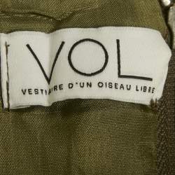 مملوكة مسبقًا فستان فيستيار دون وزو ليبر قصير متسع لباد أخضر مقاس صغير جدا جدا