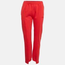 Vetements Red Cotton Knit Elasticized Waist  Sweatpants L