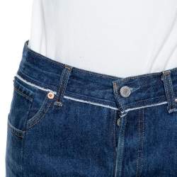 Pre Owned Vetements Blue Denim Reworked Push Up Jeans S