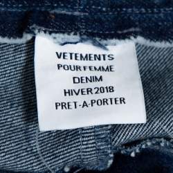 Pre Owned Vetements Blue Denim Reworked Push Up Jeans S