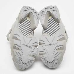 Pre Owned Vetements Silver Reflected Fabric Instapump Fury 3M Low Top Sneakers Size 38.5