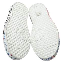 Pre Owned Vetements White Graffiti Canvas Low Top Sneakers Size 38