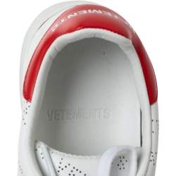 Pre Owned Vetements White Perforated Leather Low Top Sneakers Size 39