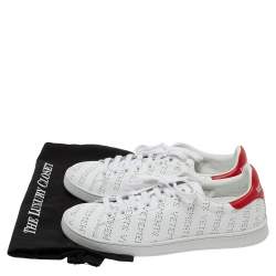 Pre Owned Vetements White Perforated Leather Low Top Sneakers Size 39