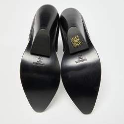 Pre Owned Vetements Black/White Leather Texan Ankle Boots Size 38