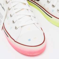 Vetements White Canvas Printed Hard Core Happiness High Top Sneakers Size 41