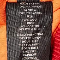Vetements Red Synthetic Zip-Up Puffer Hooded Jacket M