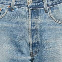 Vetements Blue Two Tone Patchwork Denim Straight-Leg  Jeans L