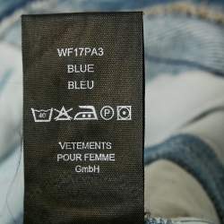 Vetements Blue Two Tone Patchwork Denim Straight-Leg  Jeans L