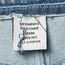 Vetements Blue Two Tone Patchwork Denim Straight-Leg  Jeans L