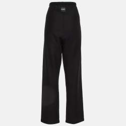 Pre Owned Vetements Black Large Logo Print Cotton Knit Sweatpants M