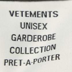 Pre Owned Vetements Black Logo Print Cotton Knit Garderobe Limited Edition Unisex Shirt M