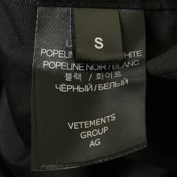 Pre Owned Vetements Unisex Printed Poplin Oversized Shirt S