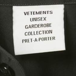 Pre Owned Vetements Unisex Printed Poplin Oversized Shirt S