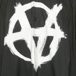 Pre Owned Vetements Unisex Printed Poplin Oversized Shirt S