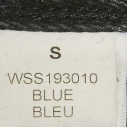 Pre Owned Vetements X Levi's Blue /Black Patchwork Denim Distressed Jeans S Waist 26"