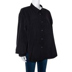 Pre Owned Vetements X Comme Des Garcons Black Cotton Oversized Shirt L