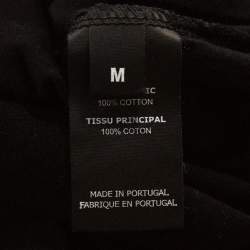 Pre Owned Vetements Black Logo Metal Print Cotton Oversized T-Shirt M