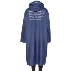 Pre Owned Vetements Navy Blue Aries Zodiac Detail Rain Coat (One Size)