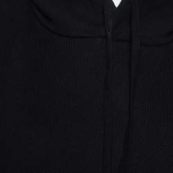 Pre Owned Vetements Black Logo Printed Knit Hoodie M