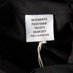 Pre Owned Vetements Black Skull Printed Cotton Layered Oversized T-Shirt Dress S