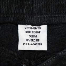 Vetements Black Denim Reworked Push Up Jeans XS