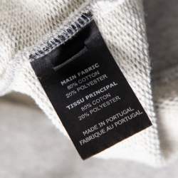 Pre Owned Vetements Grey Cotton Logo Printed Oversized Hoodie S
