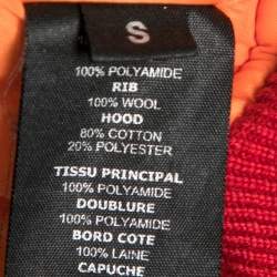 Pre Owned Vetements Red Puffer Oversized Cropped Hooded Bomber Jacket S