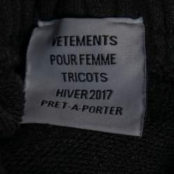Vetements Black Rib Knit Elasticized Waist Trousers M