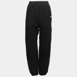 Vetements Black Rib Knit Elasticized Waist Trousers M