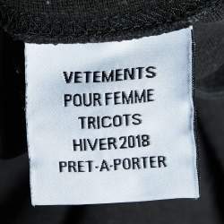 Vetements Charcoal Grey Staff Printed Cotton Knit T-Shirt S