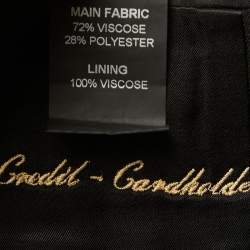 Pre Owned Vetements Black Crepe Single Breasted Oversized Blazer S