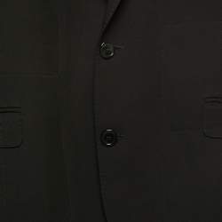 Pre Owned Vetements Black Crepe Single Breasted Oversized Blazer S